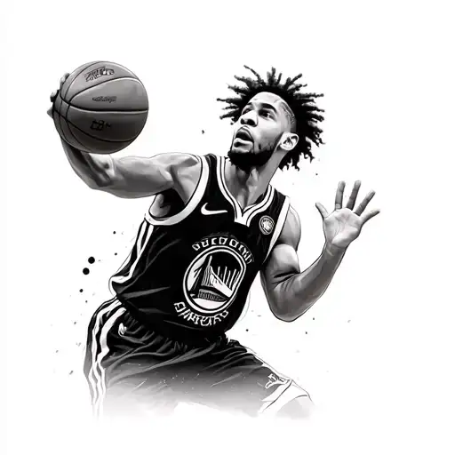 Stephen Curry Shooting A Three