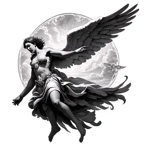 An Angel Who Fights Demons And Soars Up To Heaven Gates