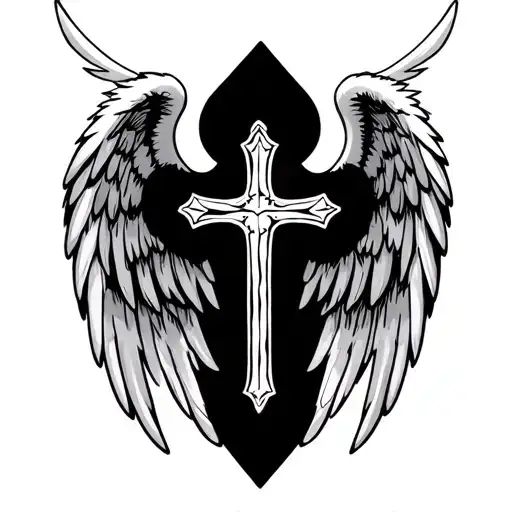 Cross With Angel Wings