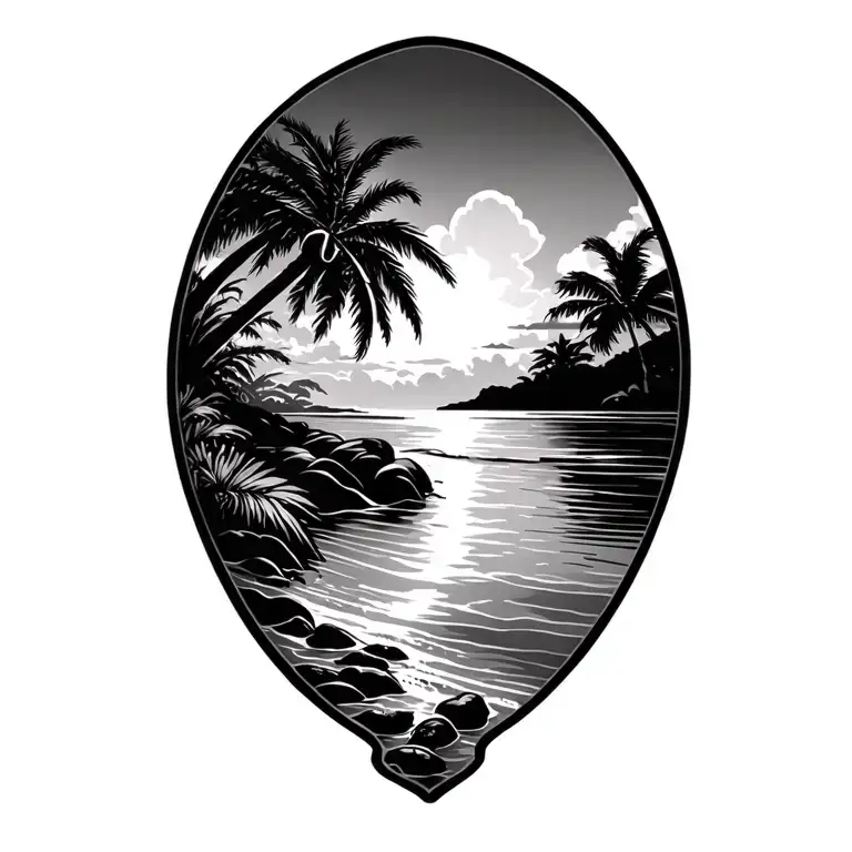 Costa Rica Beach Scene Island Sunset