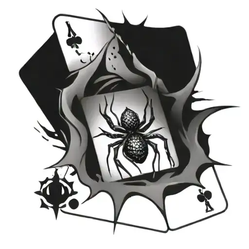 Playing Cards With A Spider On Them