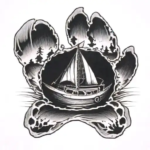 Boat Inside Of Paw Print