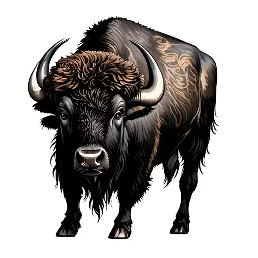 Buffalo Tattoo Design For Women