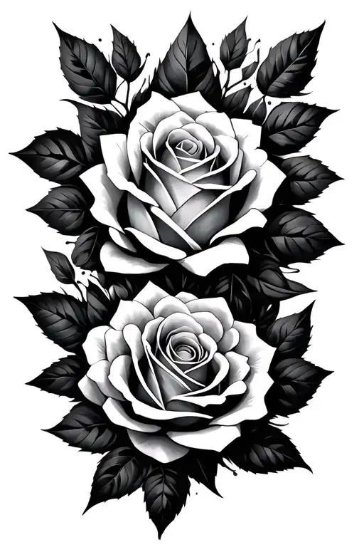 Roses And Geometric Pattern Inspired