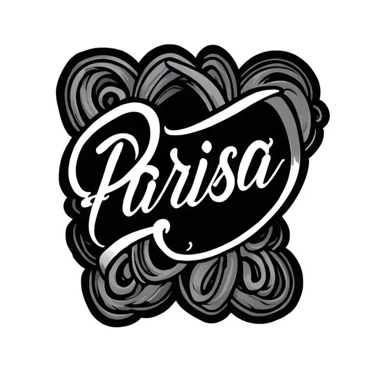 Lettering Tattoo Name Parisa