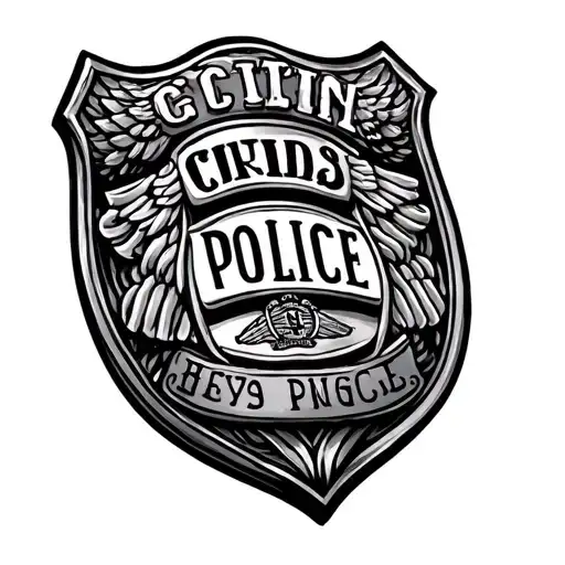 Police Badge Intertwined