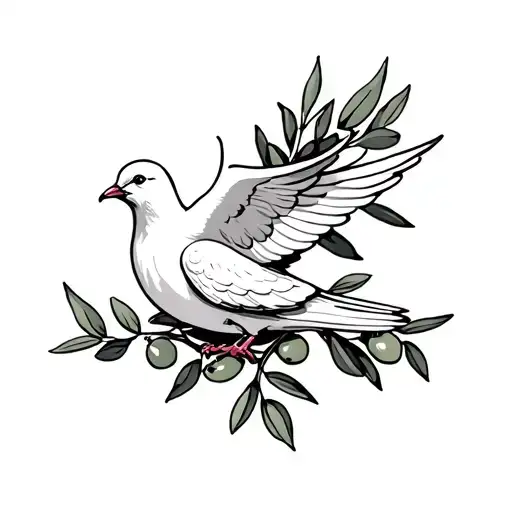 Dove And Olive Branches