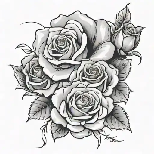 Roses With Names Written