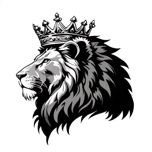 Lion Wearing A Crown