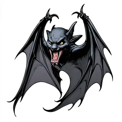 Ozzy Bat Wings Flying