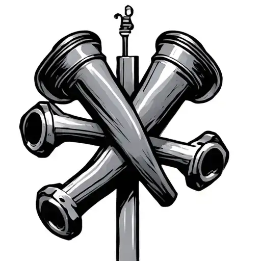 Pistons And A Cross Intertwined