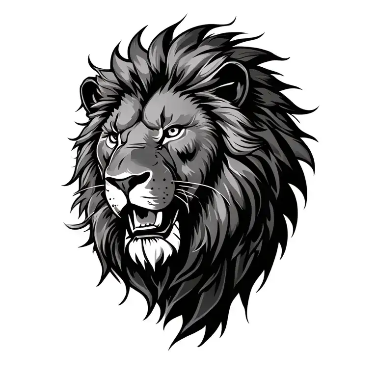 Lion Infused With Gladiator Standing Triumphantly