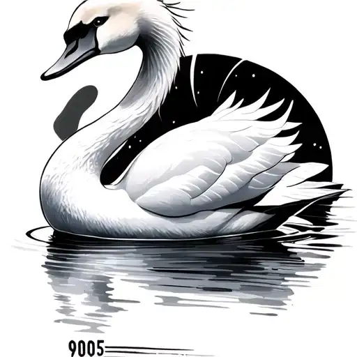 A Swan With Number 905