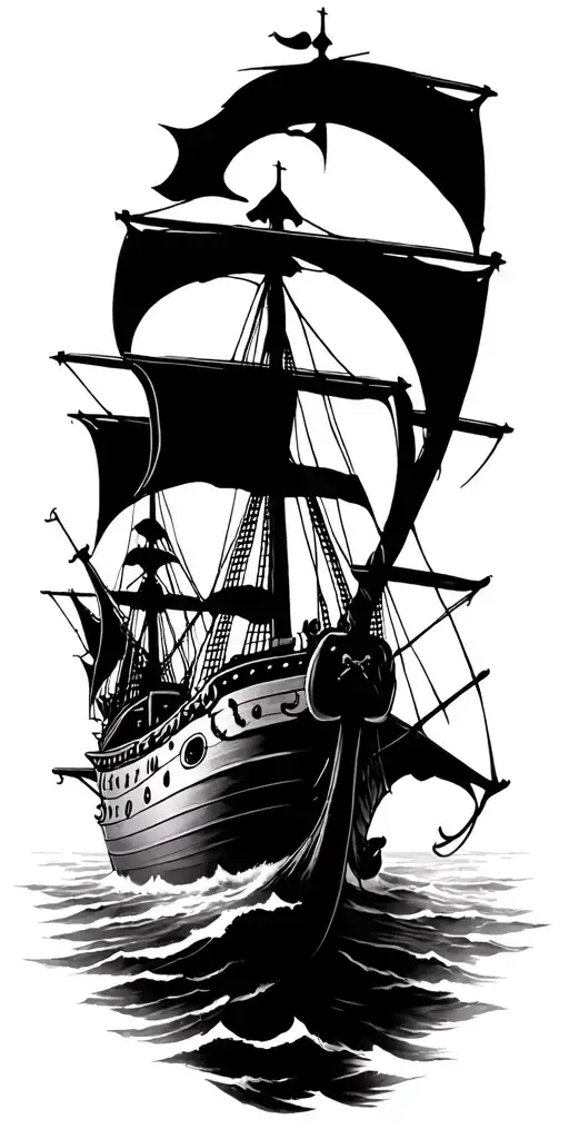 Pirates Of The Caribbean Ship And Pirate