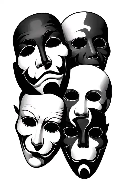 Drama Masks Mixed