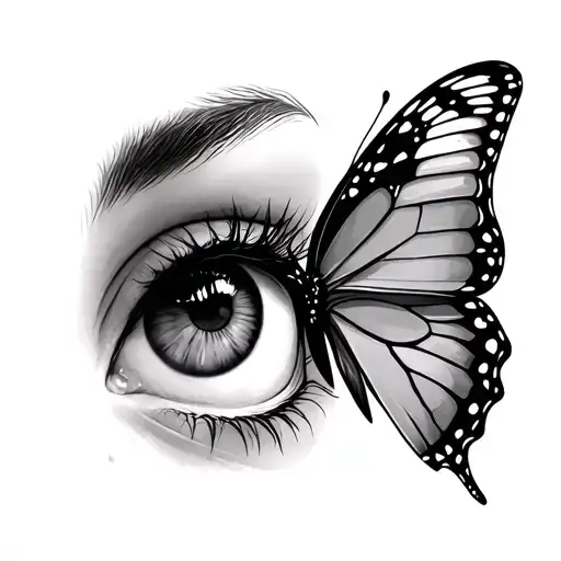 Butterfly Eye Deigned And The Butterfly Body Be Eye