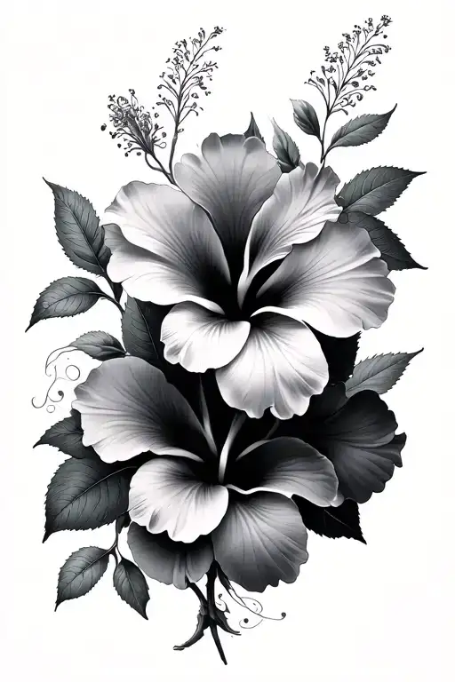 Hibiscus Flowers With Each Flower Representing Different Aspects