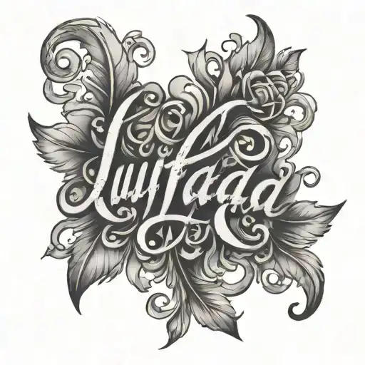 Lufaad In Cursive Writing