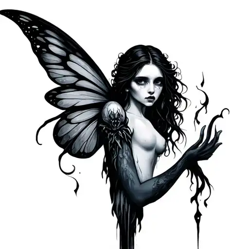 Dark Sea Scary Fairy Hand Upwards