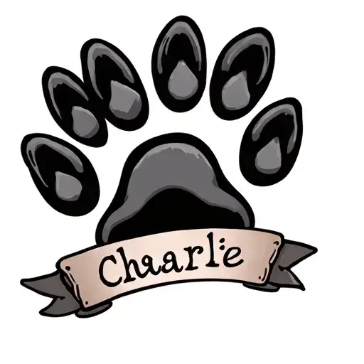 Dog Paws With Name Charlie