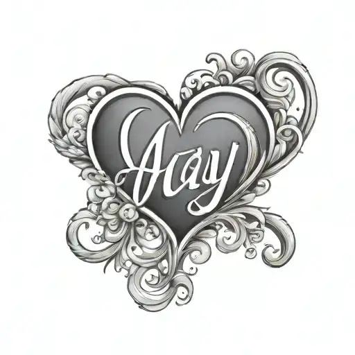 Ajay Name With Heart