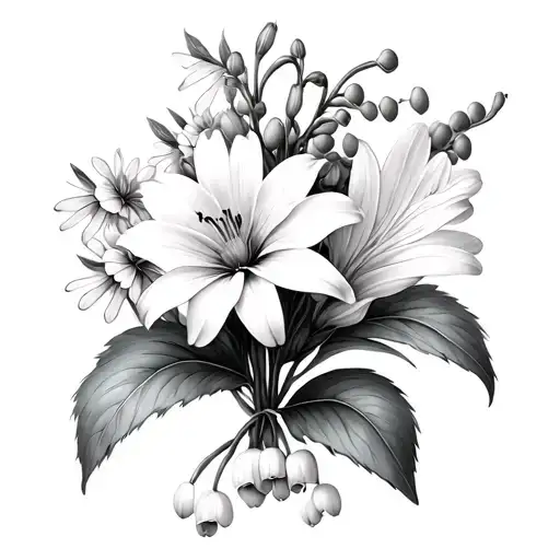 Aster And Lily Of Valley