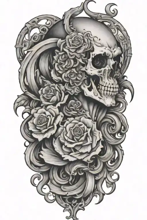 A Black-grey Tattoo For Men That Gives Attractive Look To Womens Sight