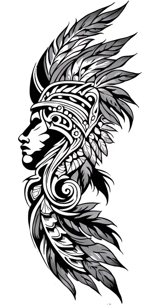 Polynesian Full Sleeve Tattoo Design