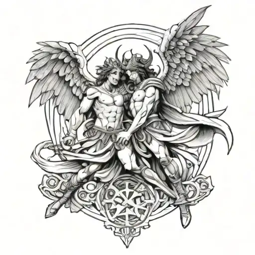 Archangel Michael And Satan