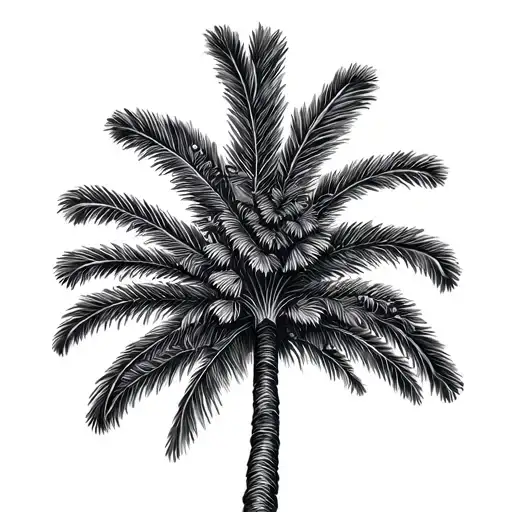 Christmas Tree And Palm Tree