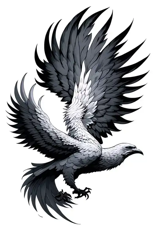 A Phoenix Rising Up Embracing Soft