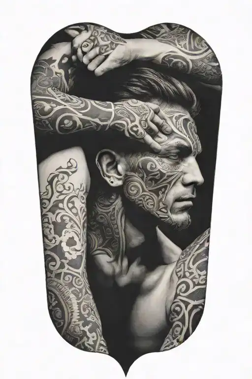 Hottest Black-grey Forearm Tattoo For Men