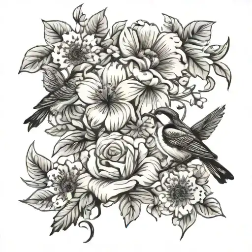 Flowers And Birds