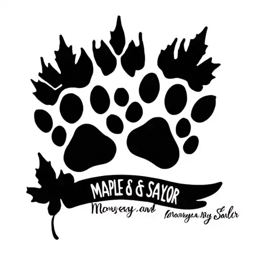 Dog Paw Prints With Names Moose Maple And Saylor