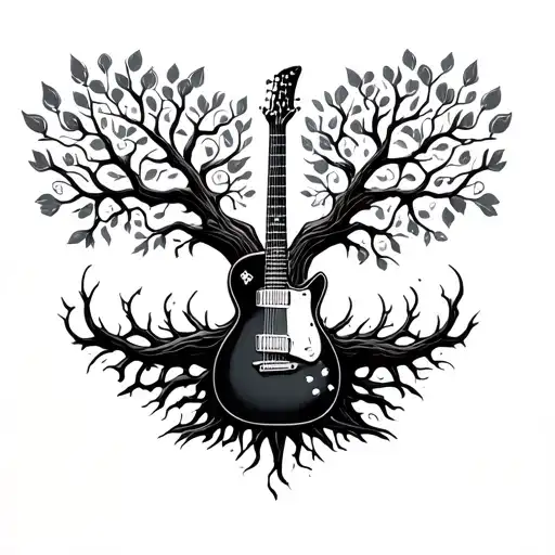 Guitar Surrounding The Tree Of Life