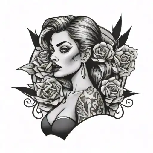 Cartoon Woman Posing