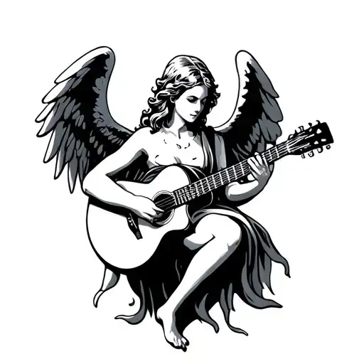 Angel Playing Guitar