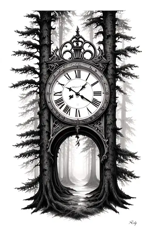 Forest And Clock