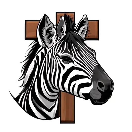 Cross With A Zebra