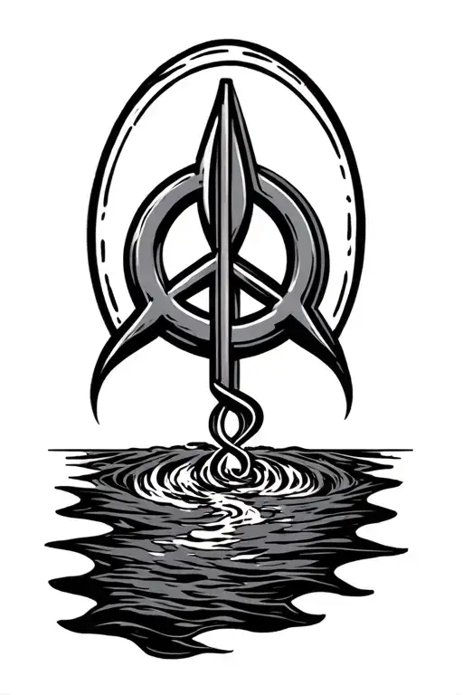 Narcotics Anonymous Symbol With River Flowing Through It