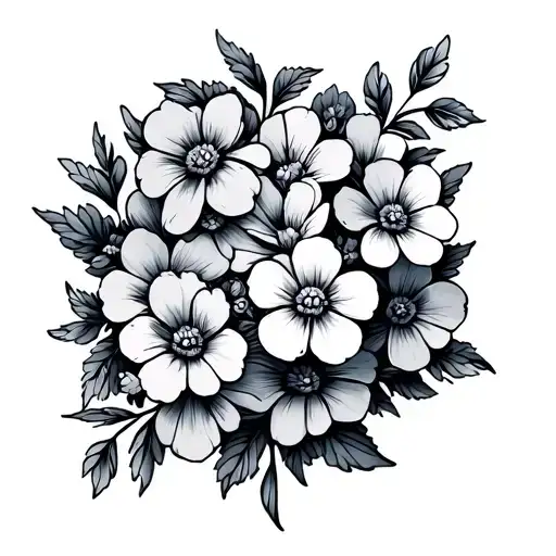 Forget Me Not Flowers Wrapped Round