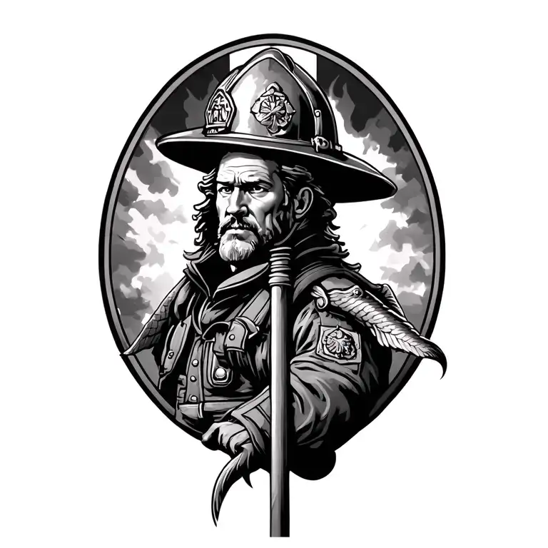 St Florian Firefighter Pike Pole