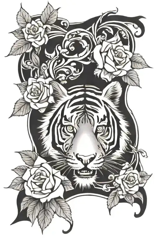 Tiger Pattern Rose Vine