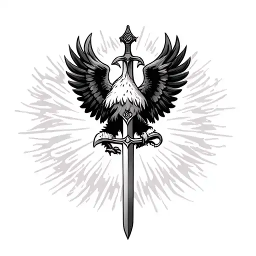 Eagle And Sword In Punjab Map Outline