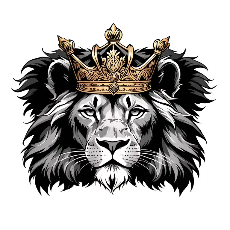 Lion Wearing A Crown