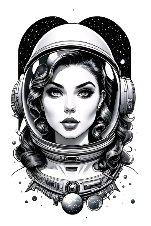 Space Pin Up Girl