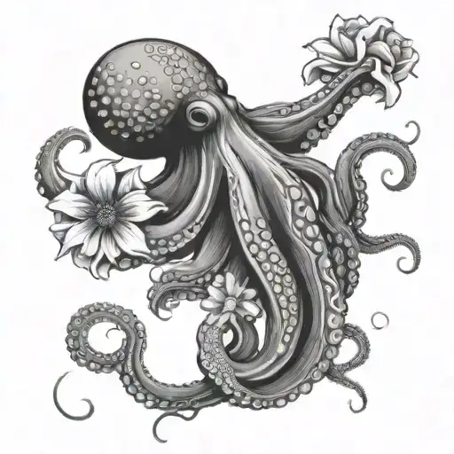 Octopus And Flower