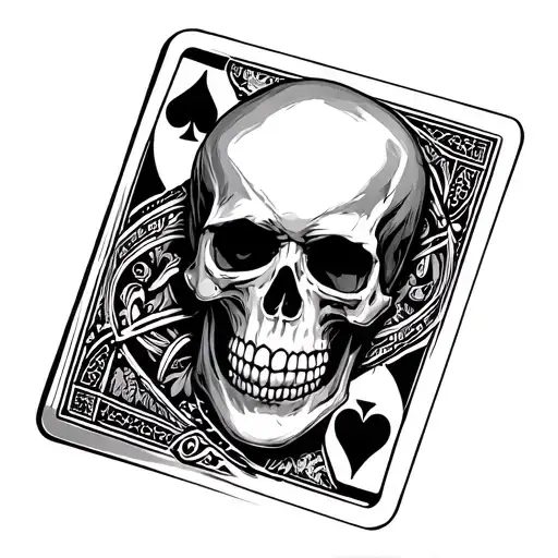 Skull And Ace Card