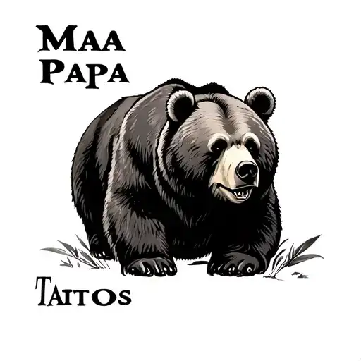 Maa Papa Bear With 3