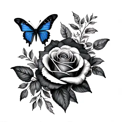 Roses And Butterflies